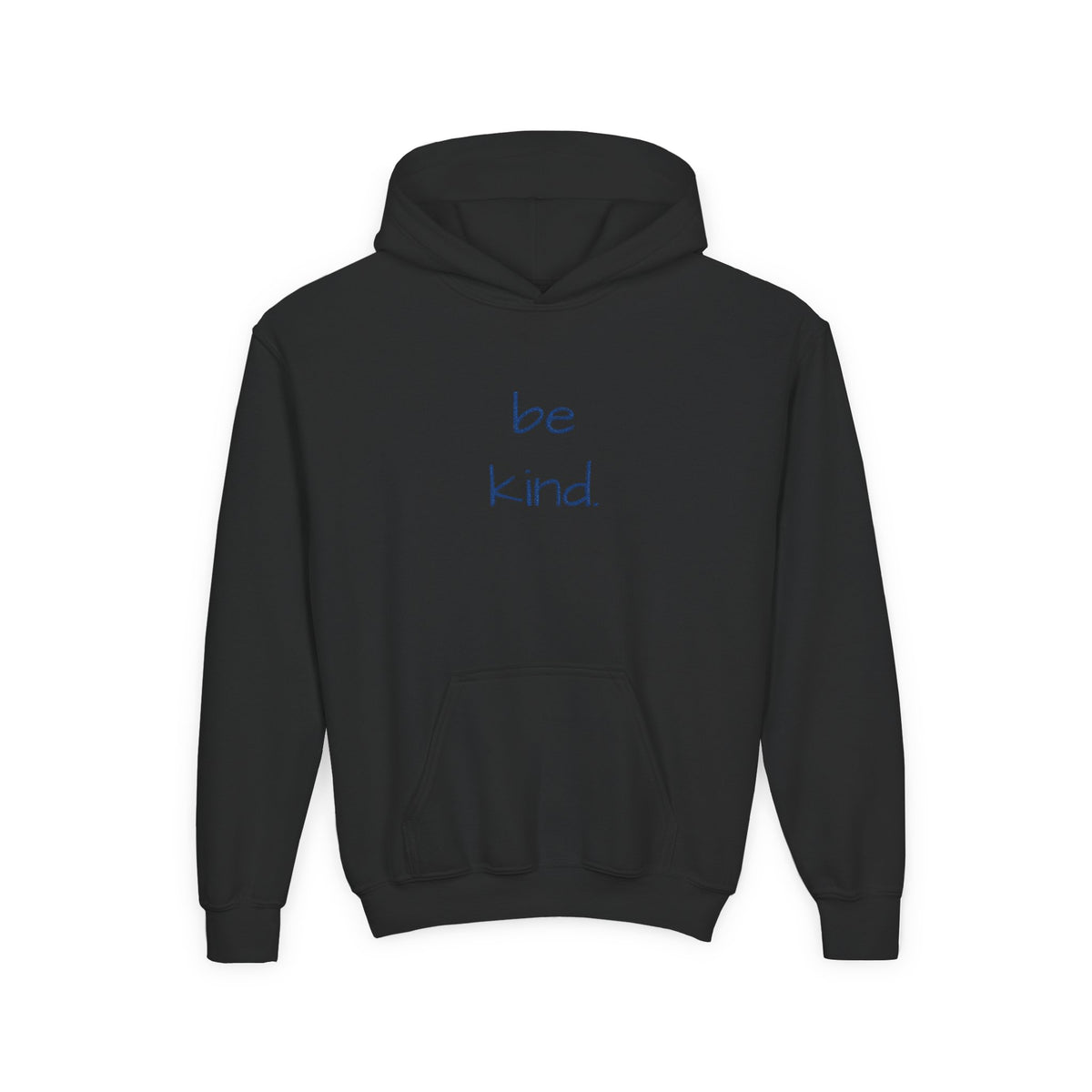 Be Kind Youth Hoodie — Minimal Positive Message Kids Sweatshirt