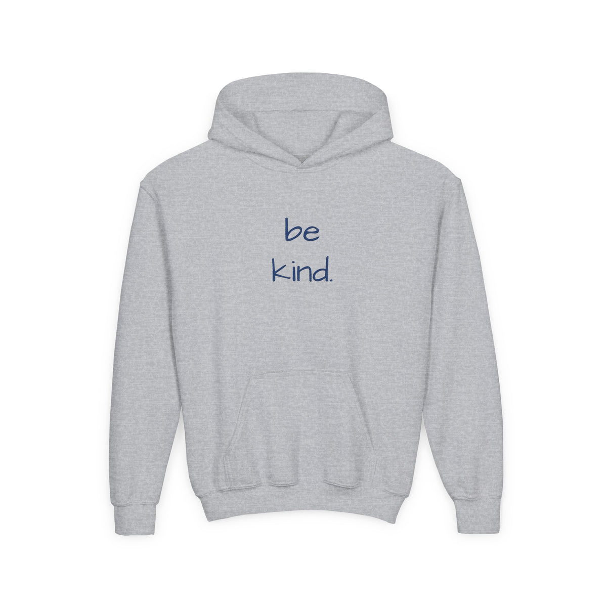 Be Kind Youth Hoodie — Minimal Positive Message Kids Sweatshirt
