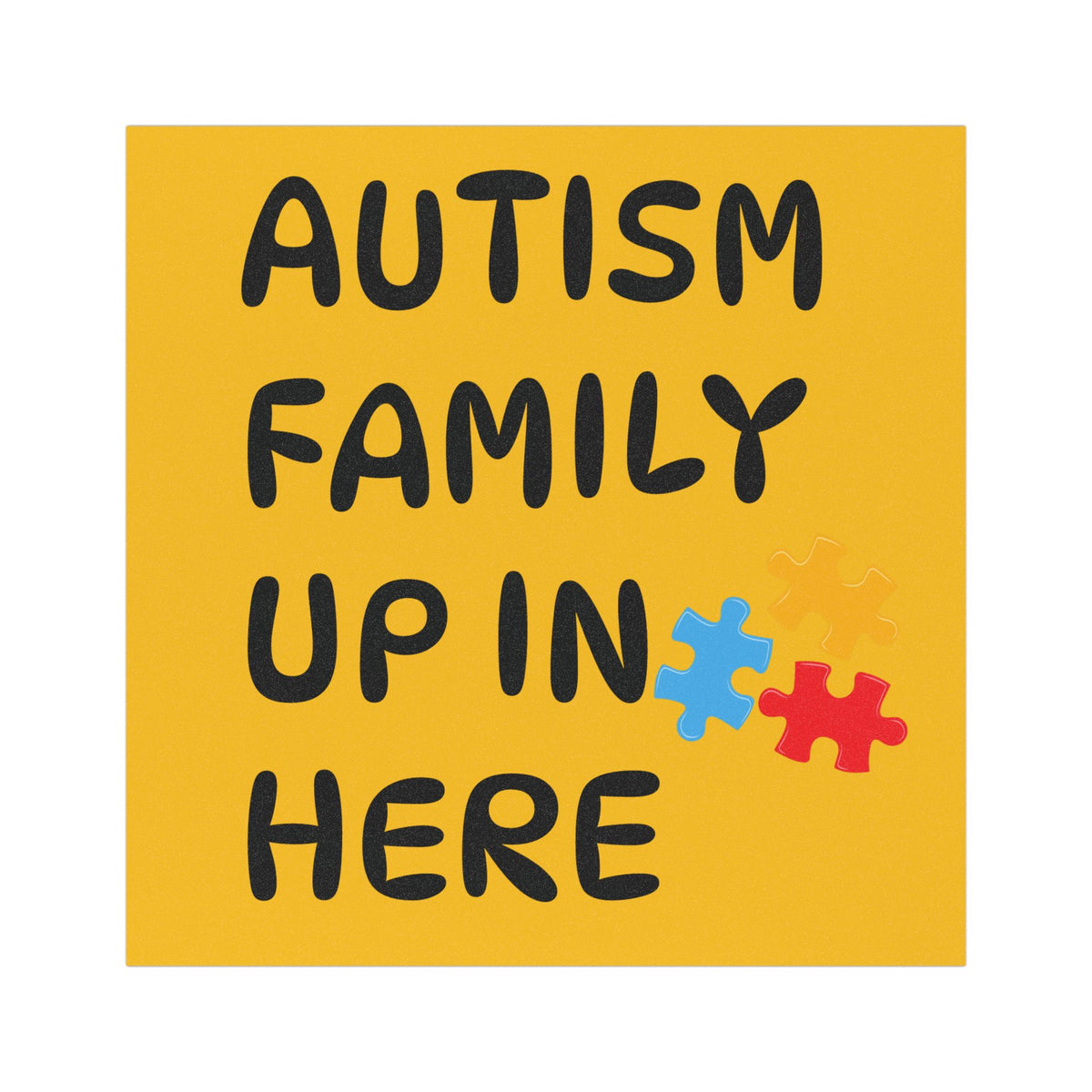 Autism Family Car Magnet - Positive Vibe for Supportive Parenting