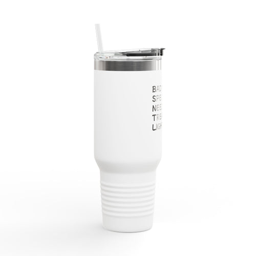 40oz Insulated Travel Mug — "Bad Ass Special Needs Mom" Tumbler