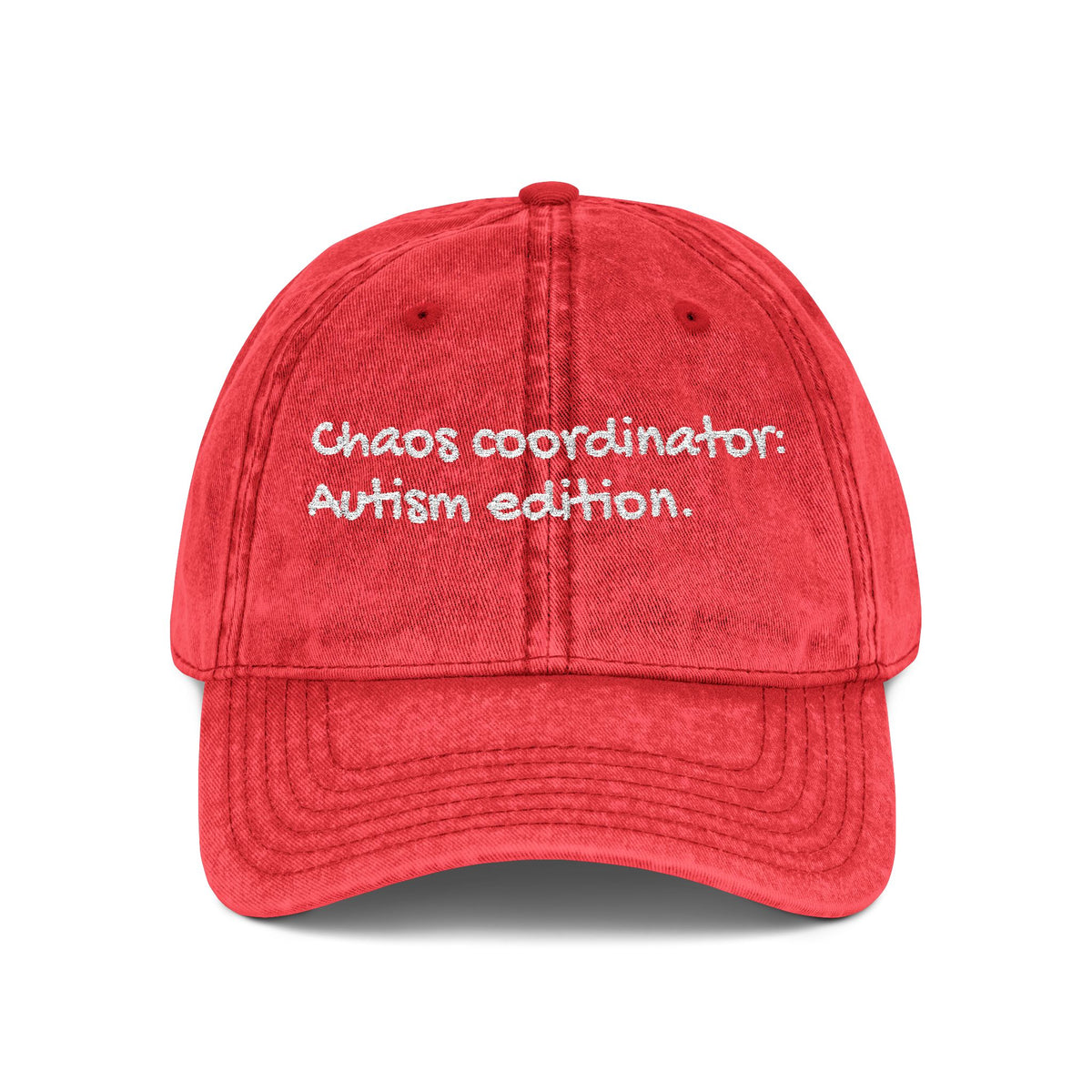 Vintage Cap — "Chaos Coordinator Autism Edition" Embroidered Hat