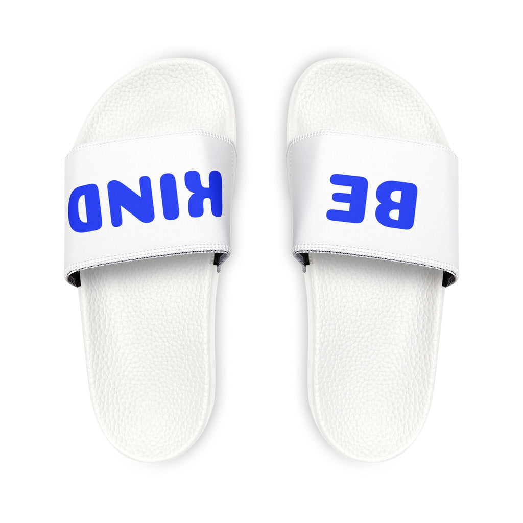 BE KIND Youth Slide Sandals — Removable Strap Casual Pool & Beach Footwear