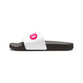 Youth Slide Sandals — "BE KIND" White Slides with Removable Strap