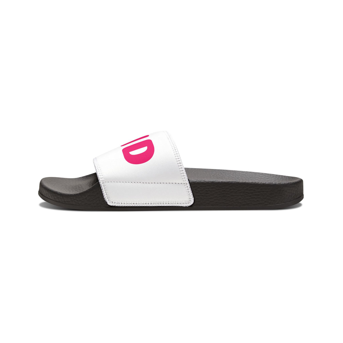 Youth Slide Sandals — "BE KIND" White Slides with Removable Strap