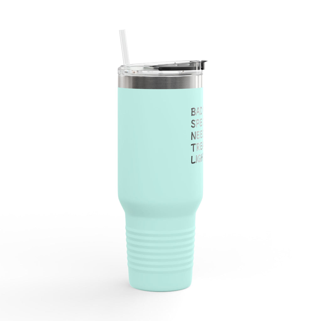 40oz Insulated Travel Mug — "Bad Ass Special Needs Mom" Tumbler