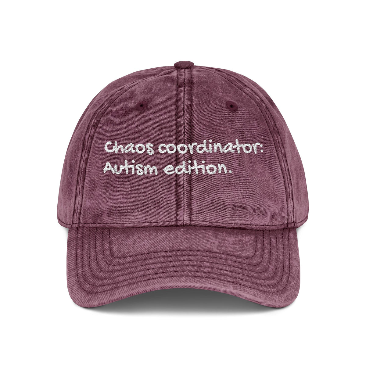 Vintage Cap — "Chaos Coordinator Autism Edition" Embroidered Hat