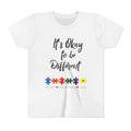 Youth Tee - "It's Okay to Be Different" Autism Awareness Puzzle Heart Design
