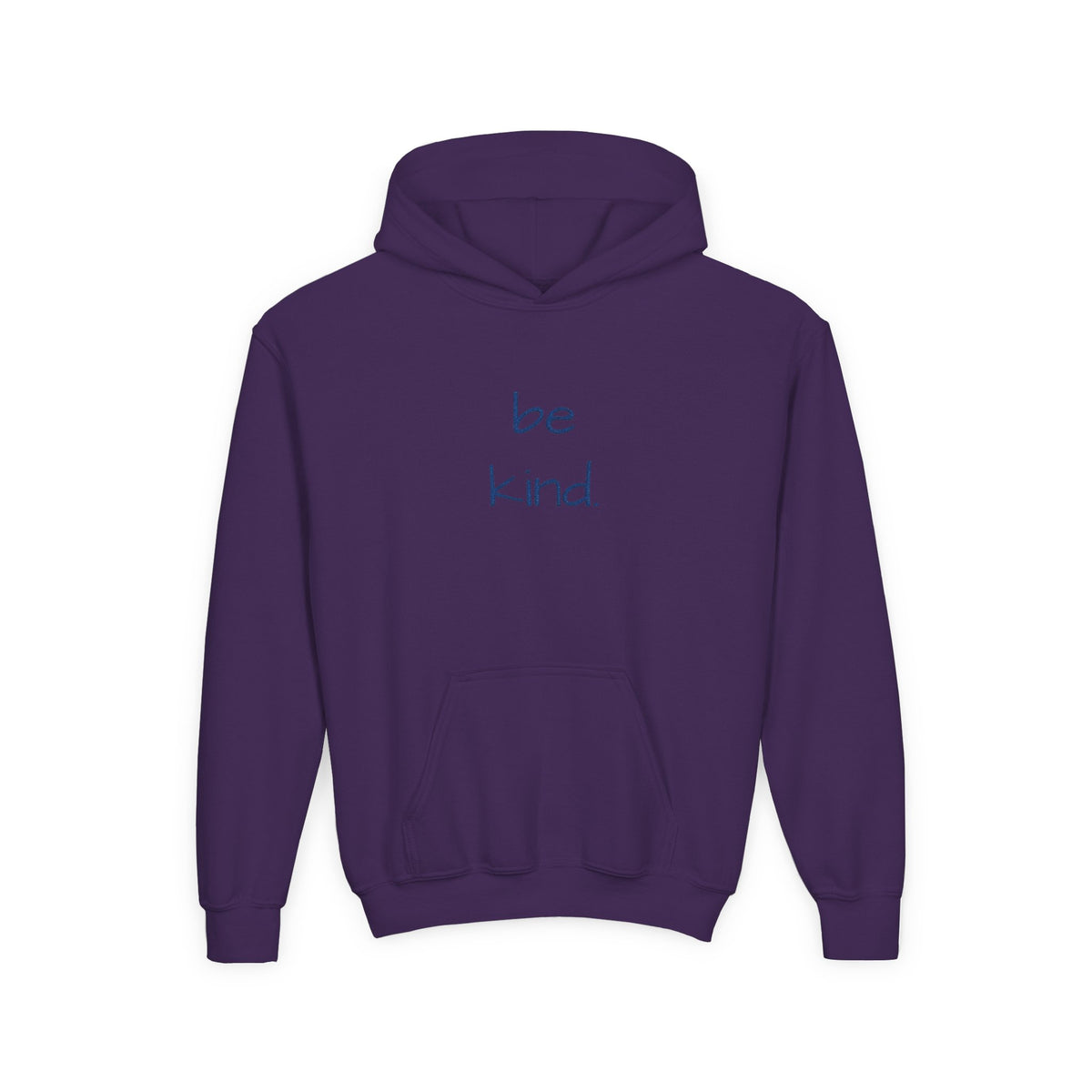 Be Kind Youth Hoodie — Minimal Positive Message Kids Sweatshirt