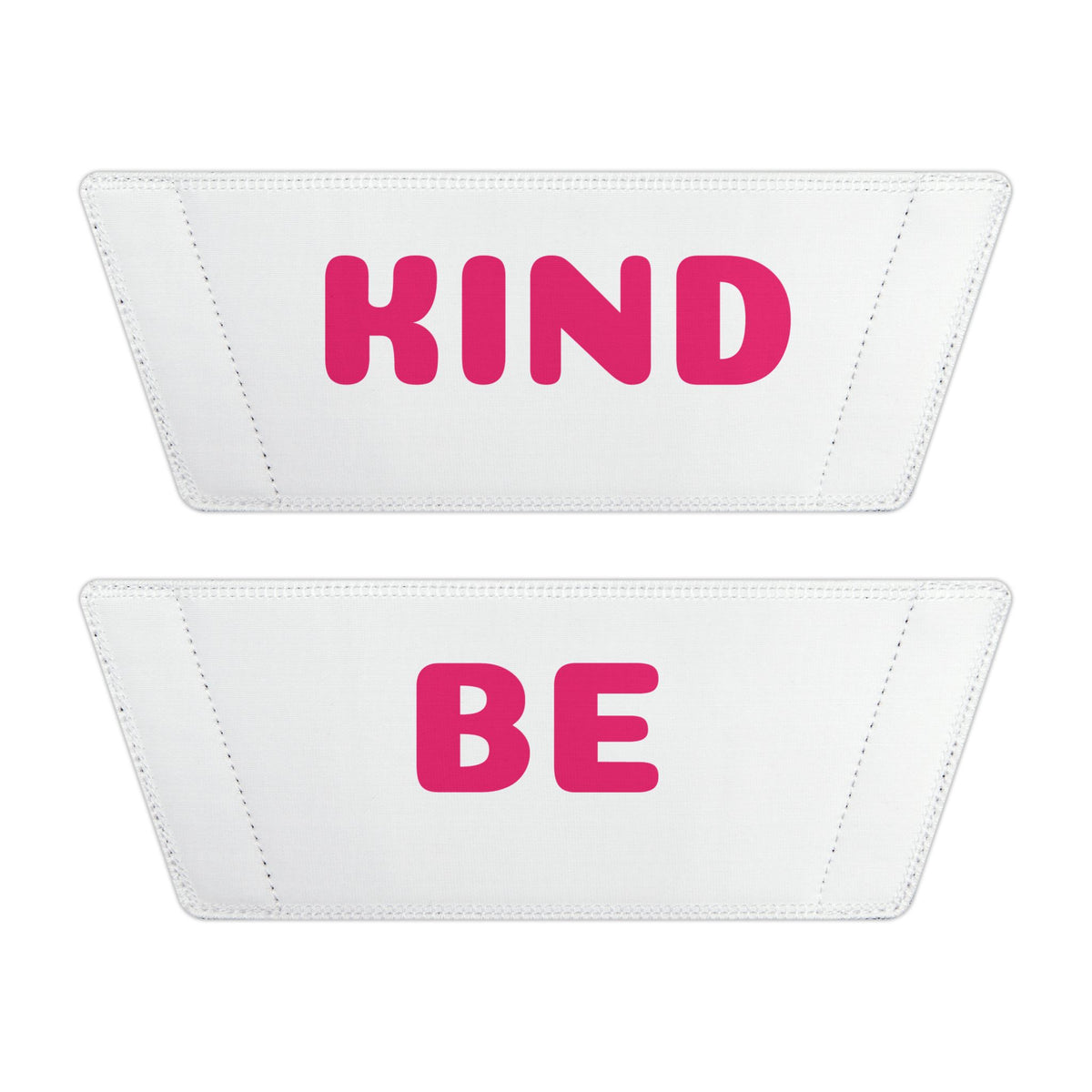 Youth Slide Sandals — "BE KIND" White Slides with Removable Strap