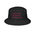 Autism Mom Embroidered Bucket Hat — "Messy Bun. Big Heart. Autism Mom."