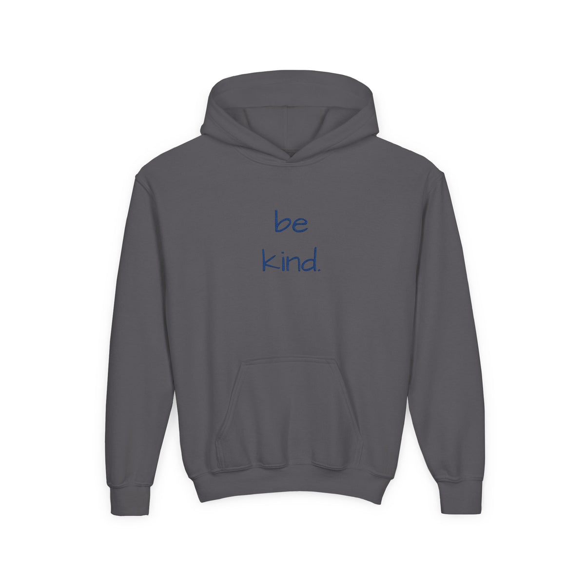 Be Kind Youth Hoodie — Minimal Positive Message Kids Sweatshirt