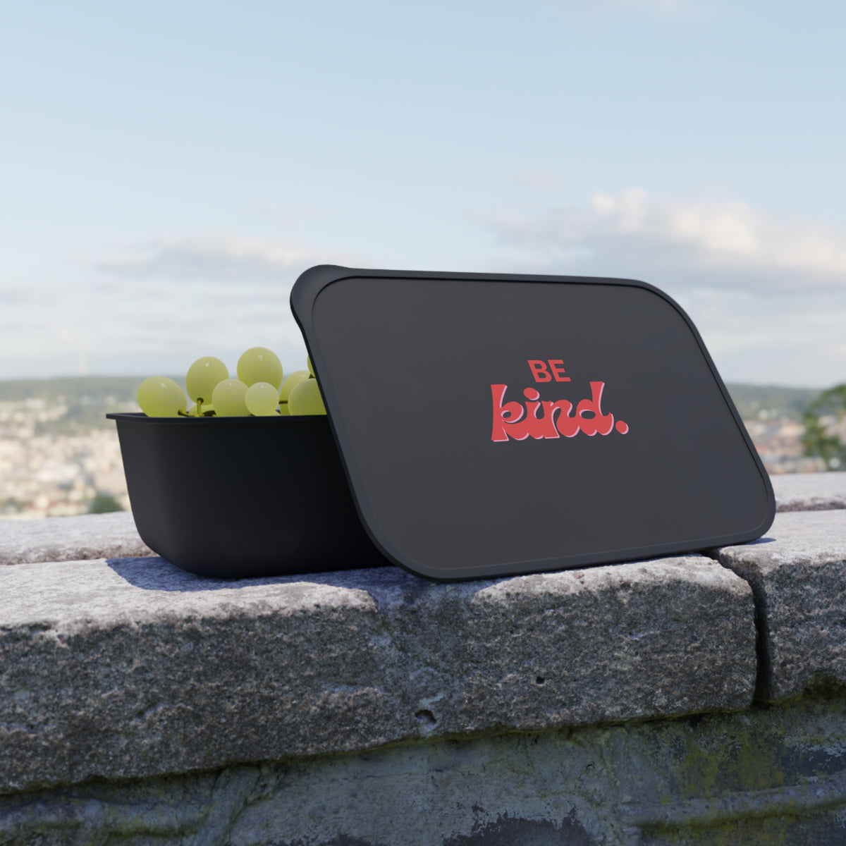 Be Kind PLA Bento Box with Band & Utensils