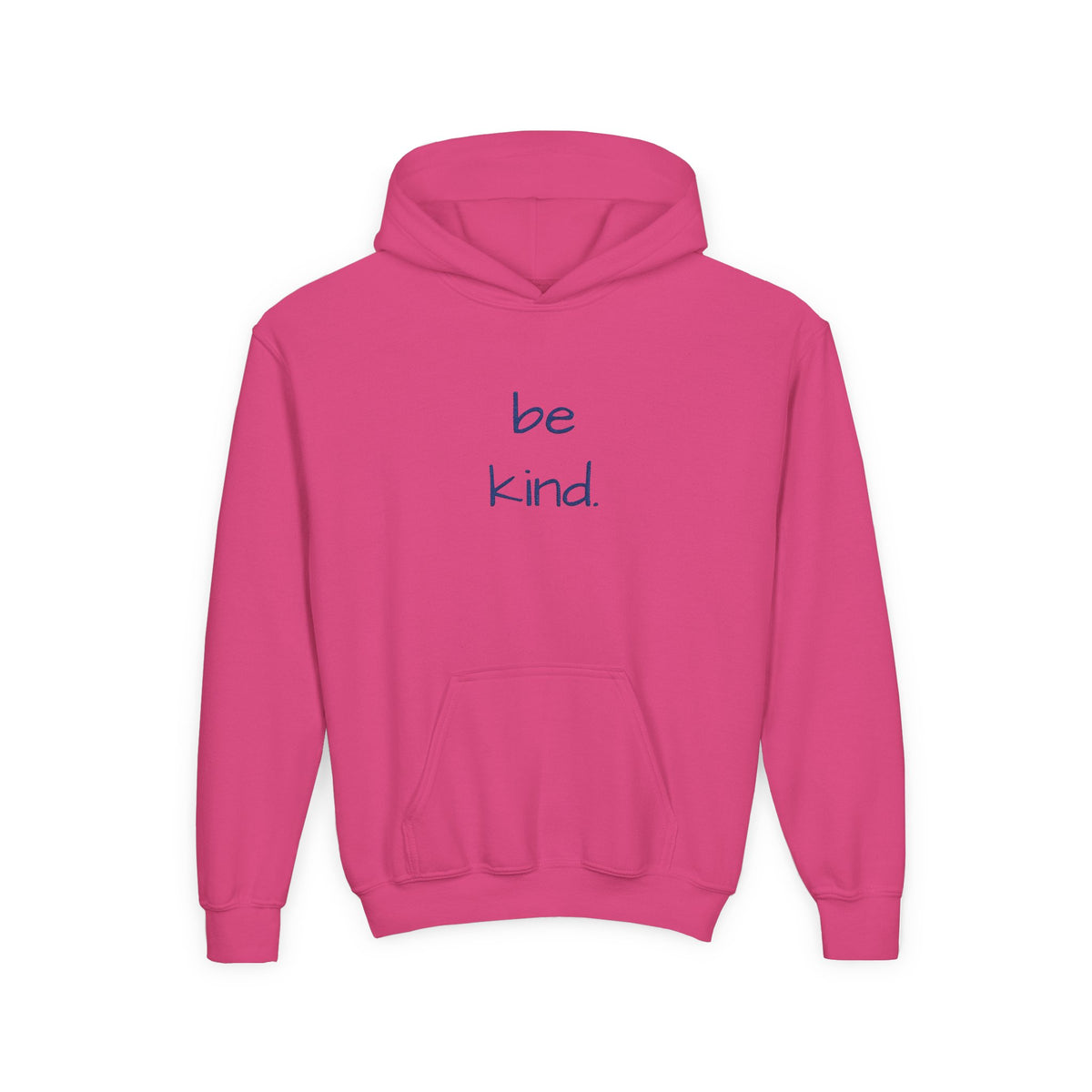 Be Kind Youth Hoodie — Minimal Positive Message Kids Sweatshirt