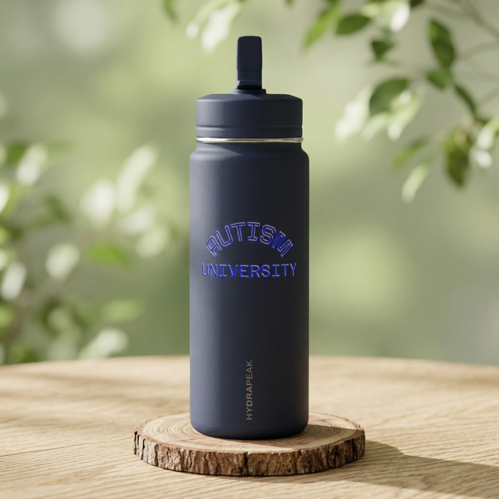 Water Bottle — "Autism University" 20oz Mini Sport Bottle