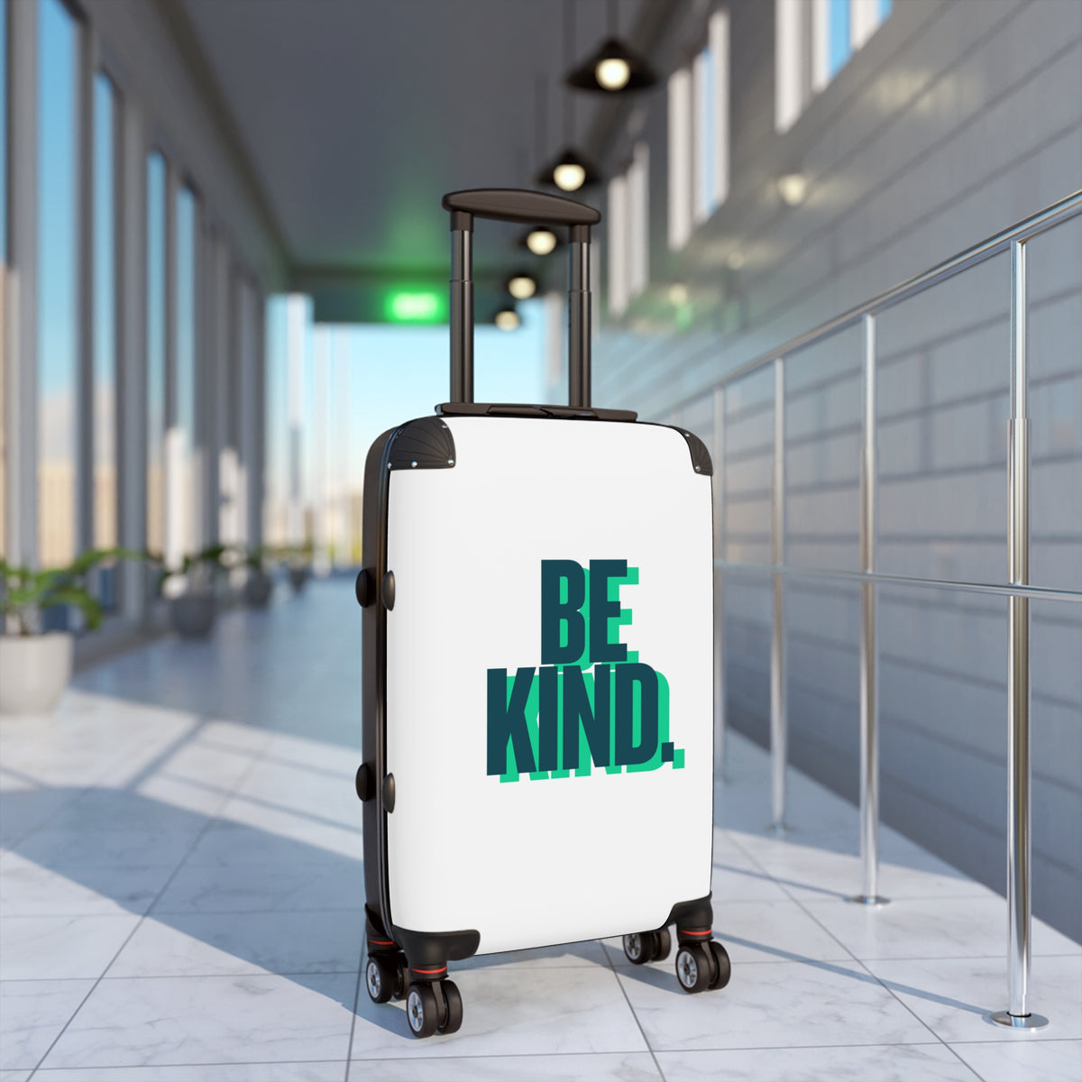 Suitcase — 'BE KIND.' Carry-On Luggage with Positive Message, Travel-Friendly Spinner