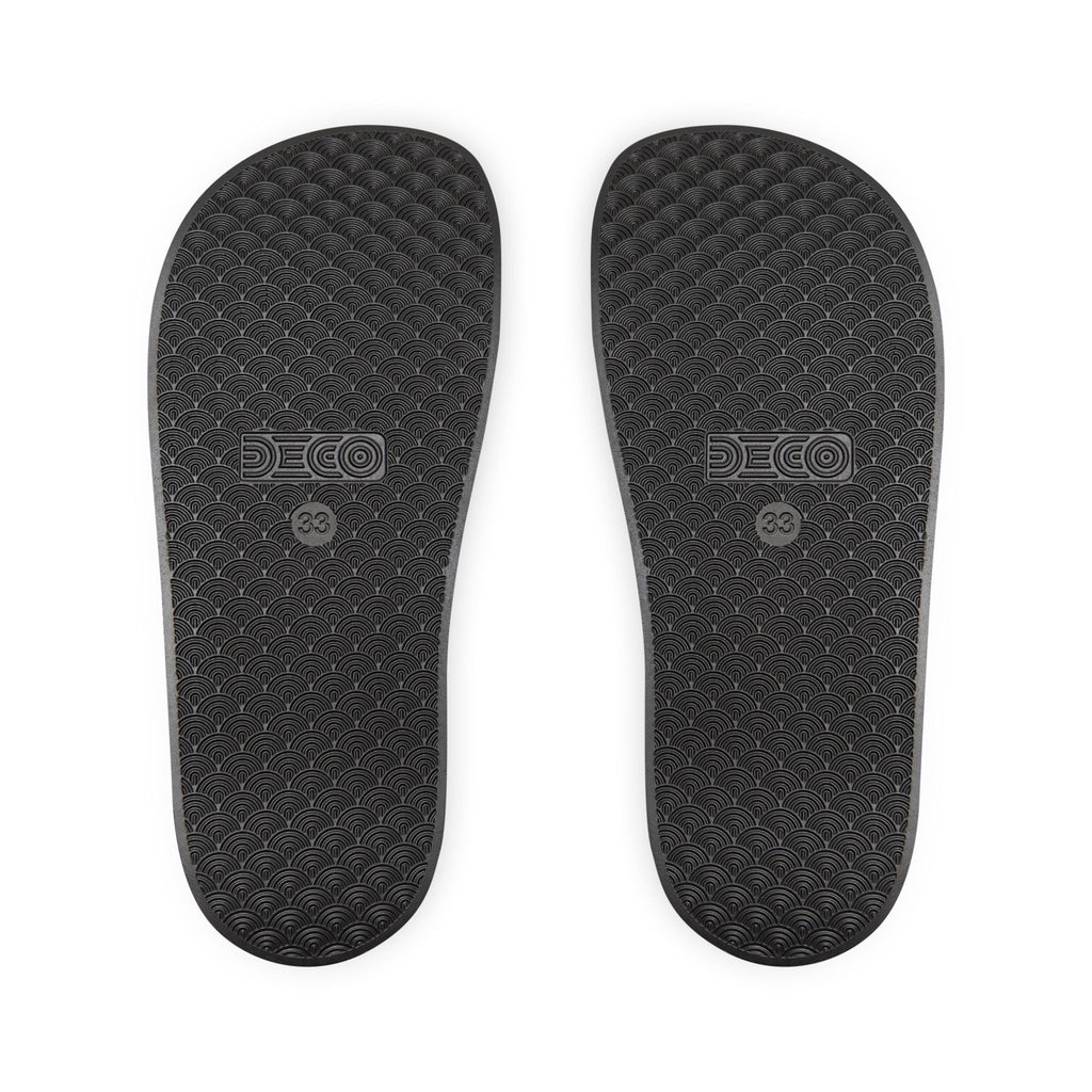 Youth Slide Sandals — "BE KIND" White Slides with Removable Strap