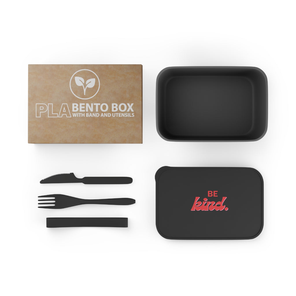 Be Kind PLA Bento Box with Band & Utensils