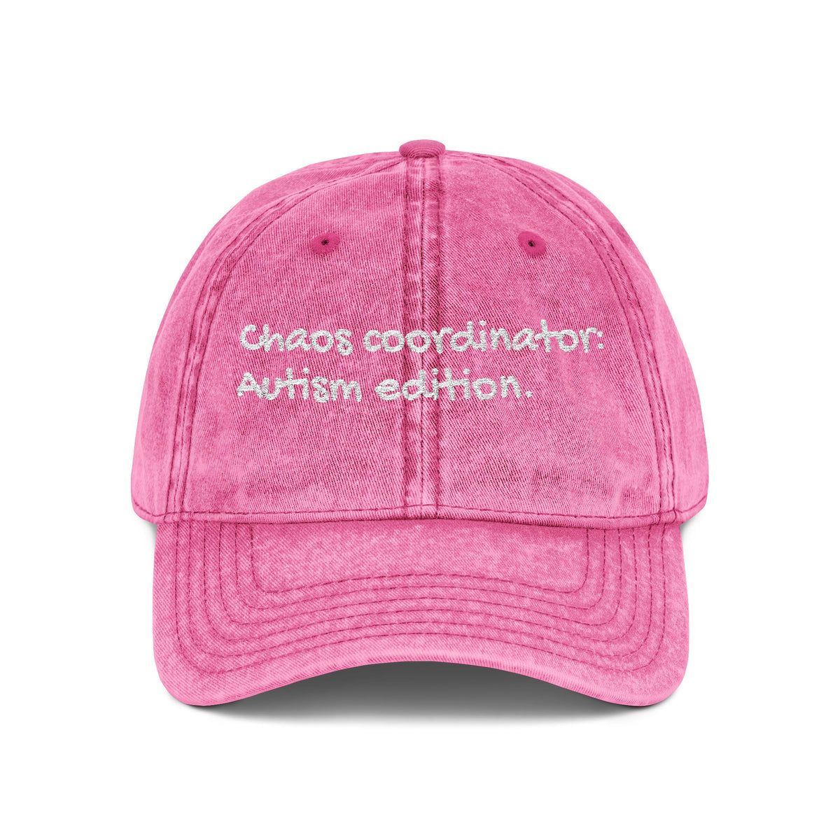 Vintage Cap — "Chaos Coordinator Autism Edition" Embroidered Hat